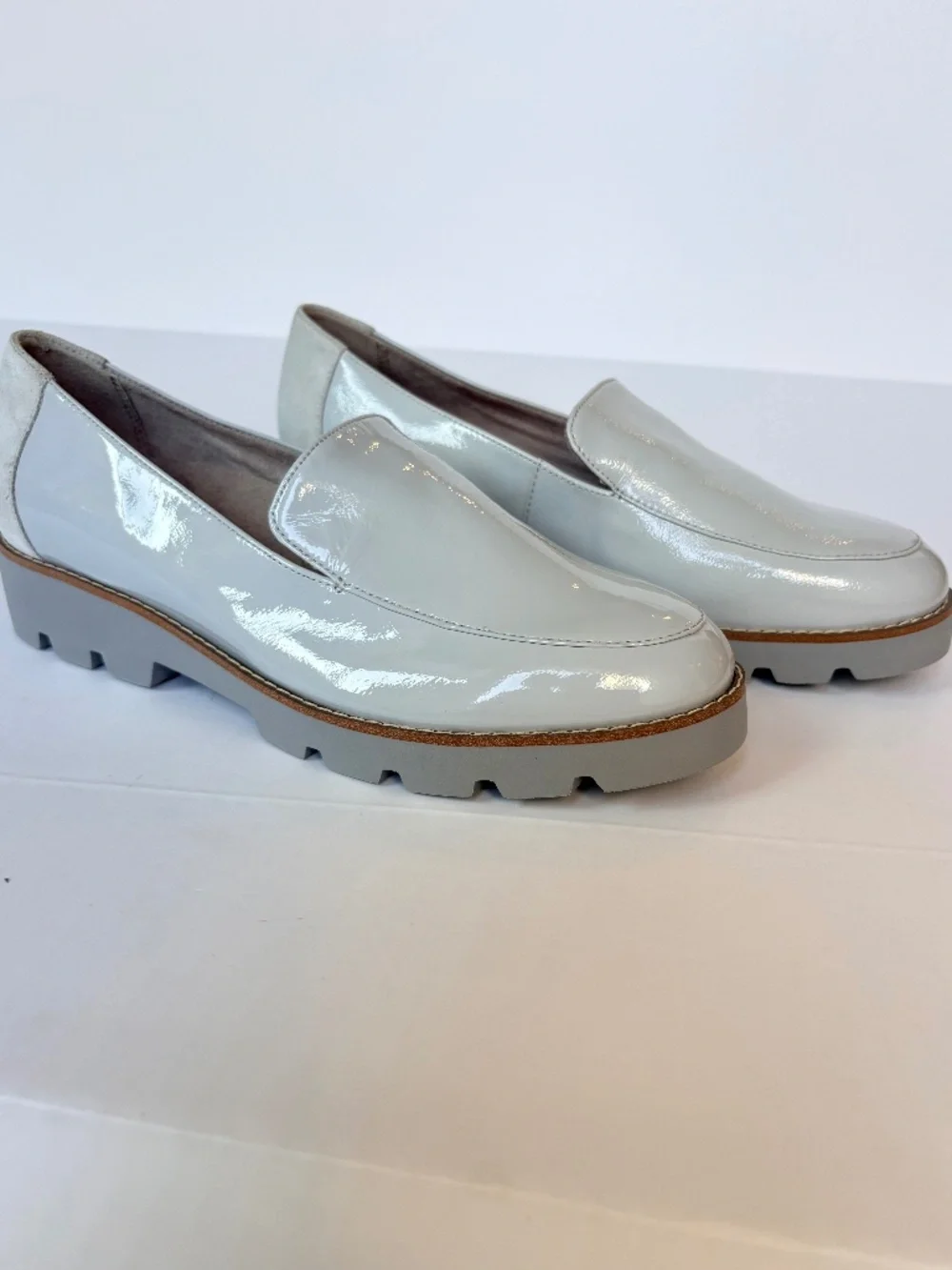 Vionic Hensley Platform Loafer Vapor Patent Leather Women's 7.5 Chunky NEW